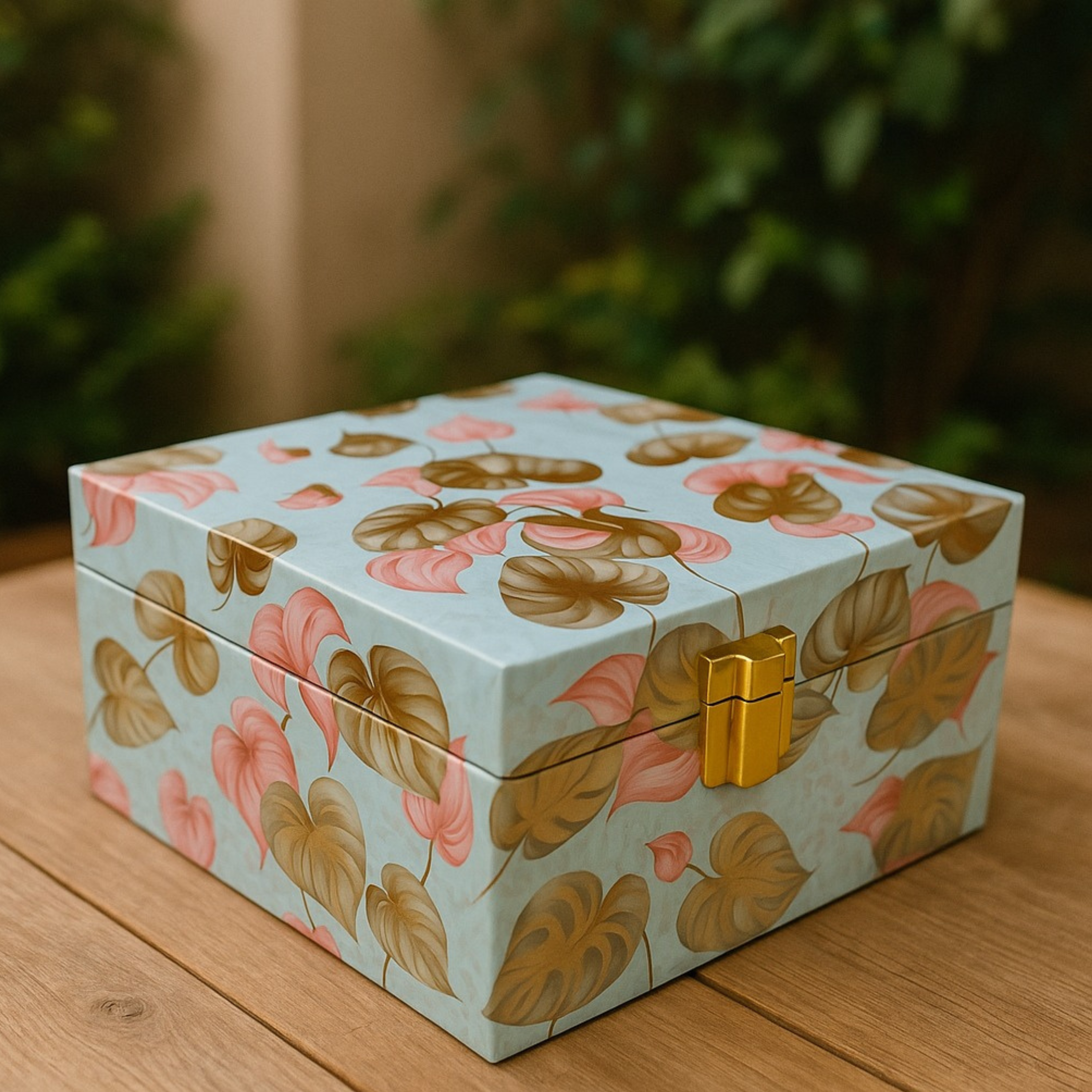 Elegant Decorative Green Box for Gifting