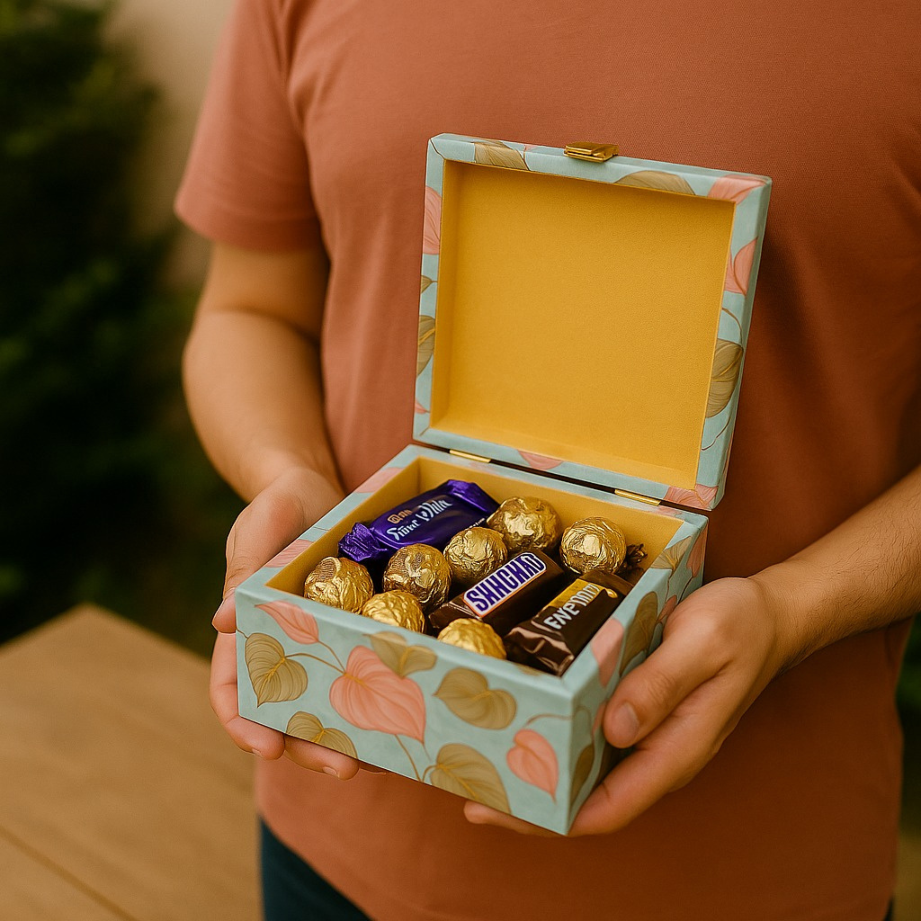 Elegant Decorative Green Box for Gifting