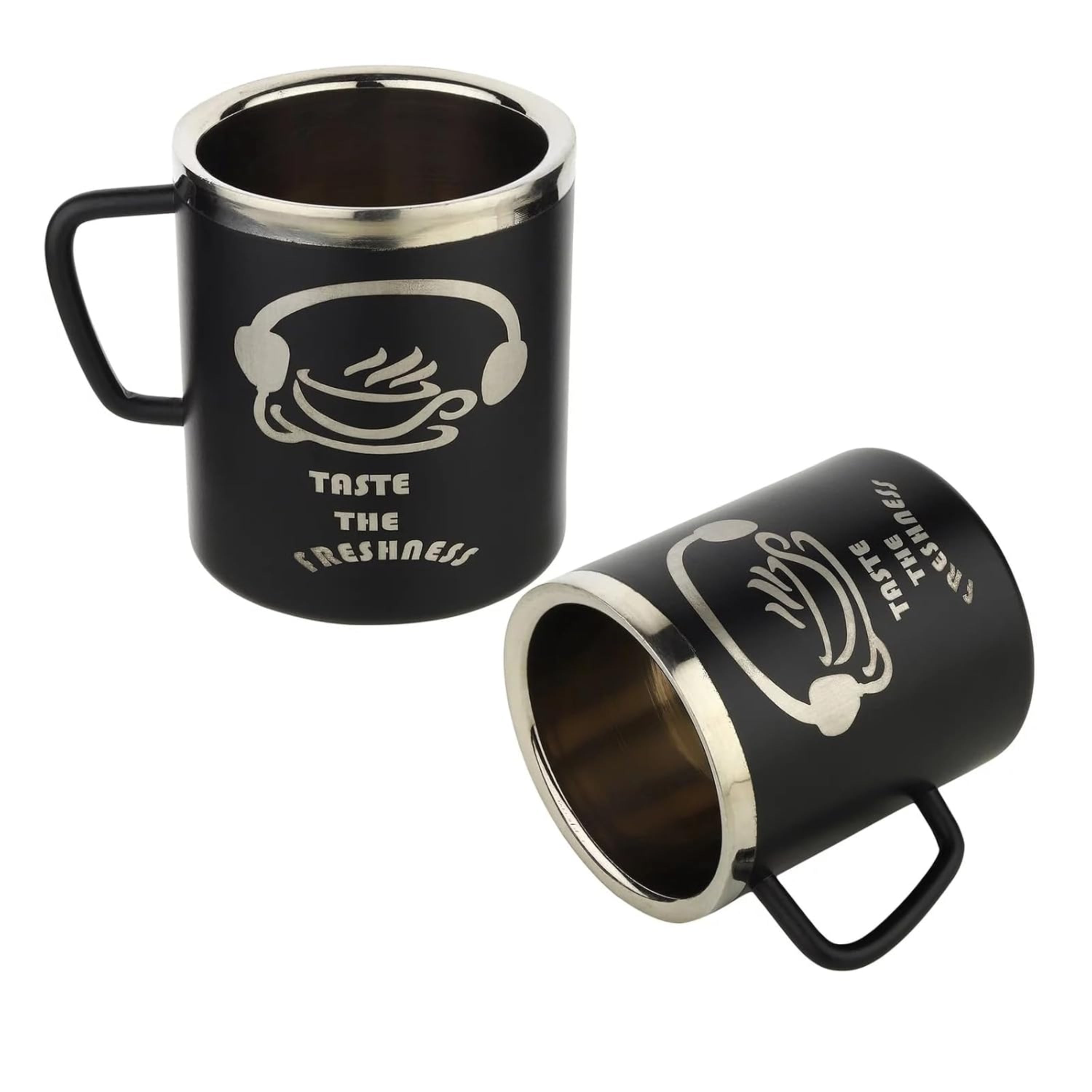 Customized Black Steel Mug