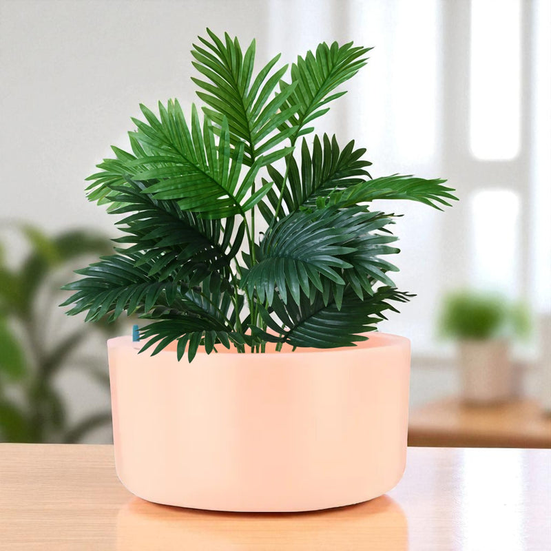 Big Circular Self-Watering Plant Container – Peach