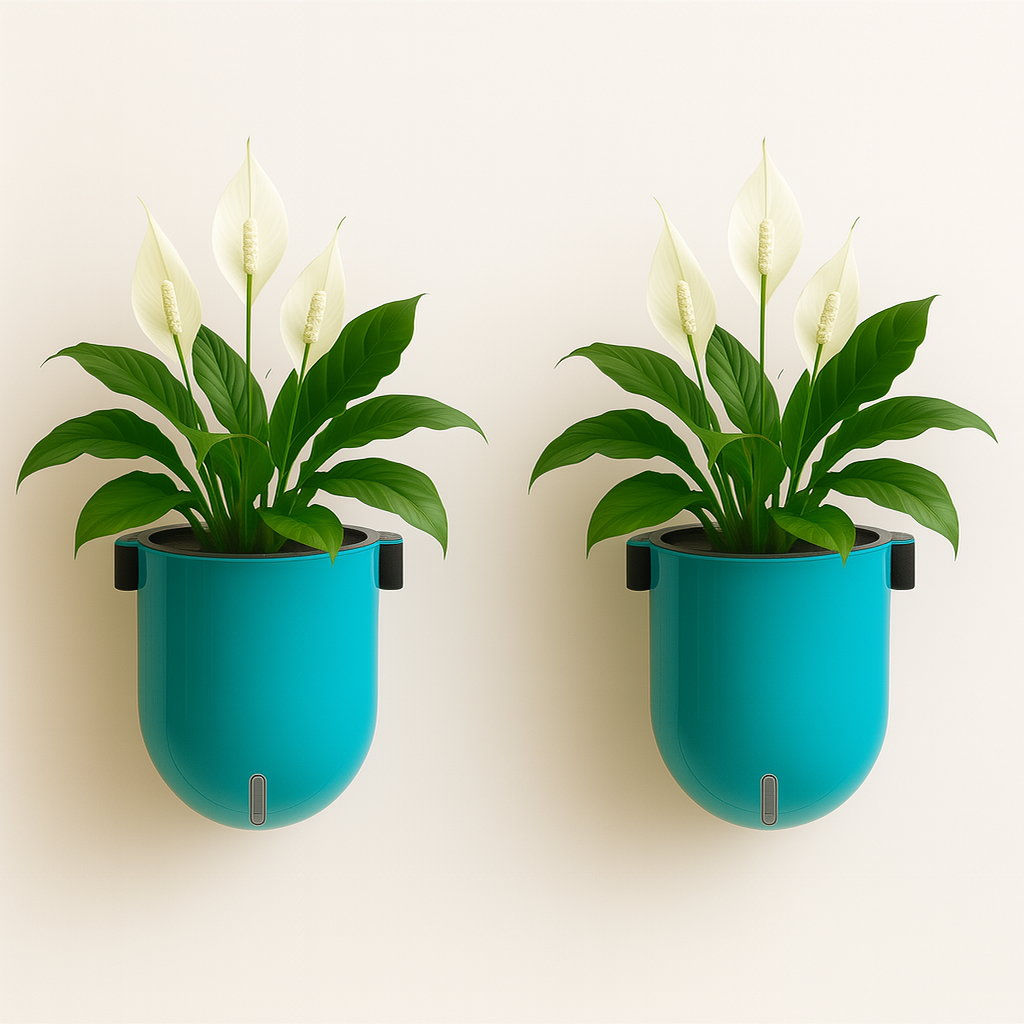 Elegant Sea Green Self-Watering Wall Hanging Sphere Planter