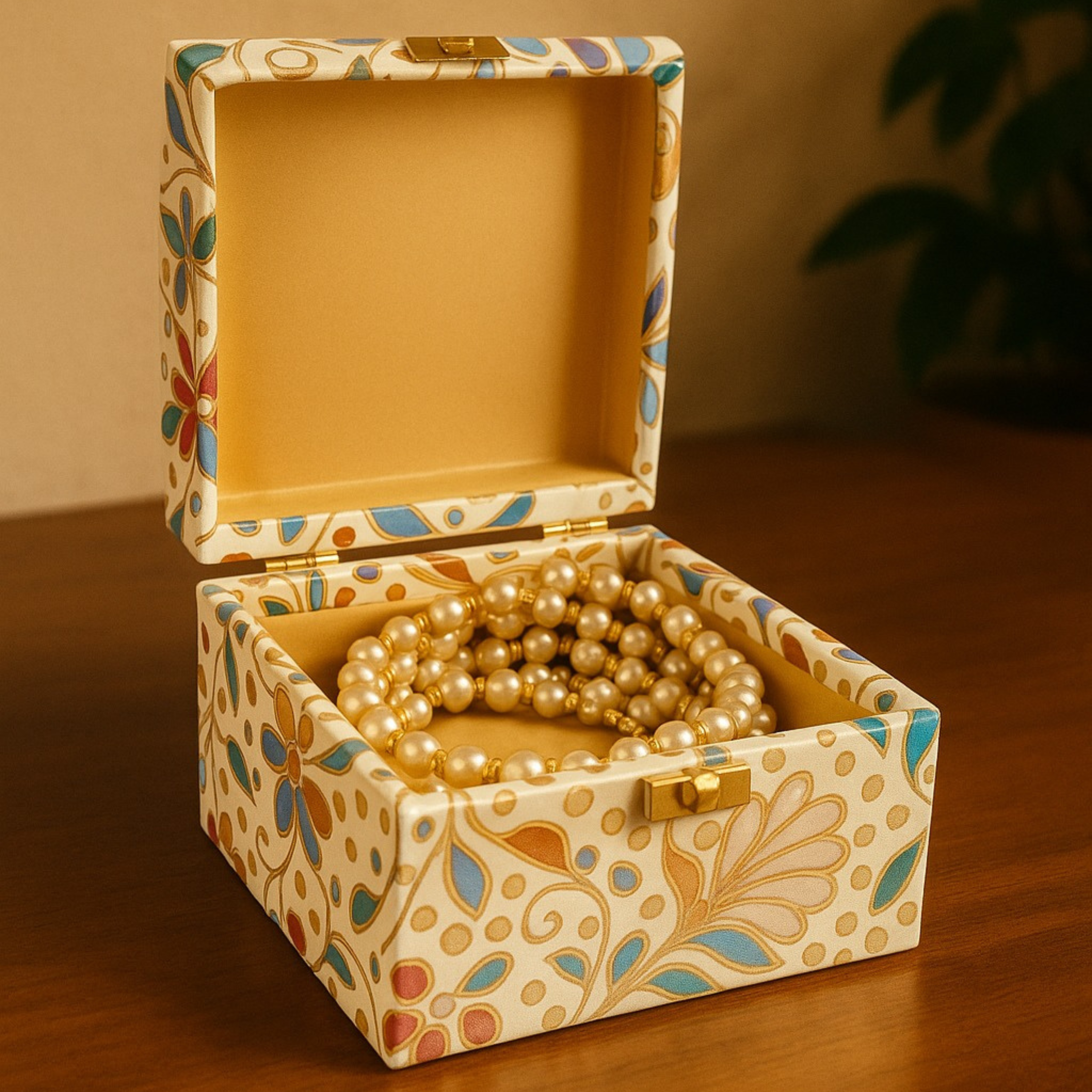 Elegant White Decorative Keepsake Box