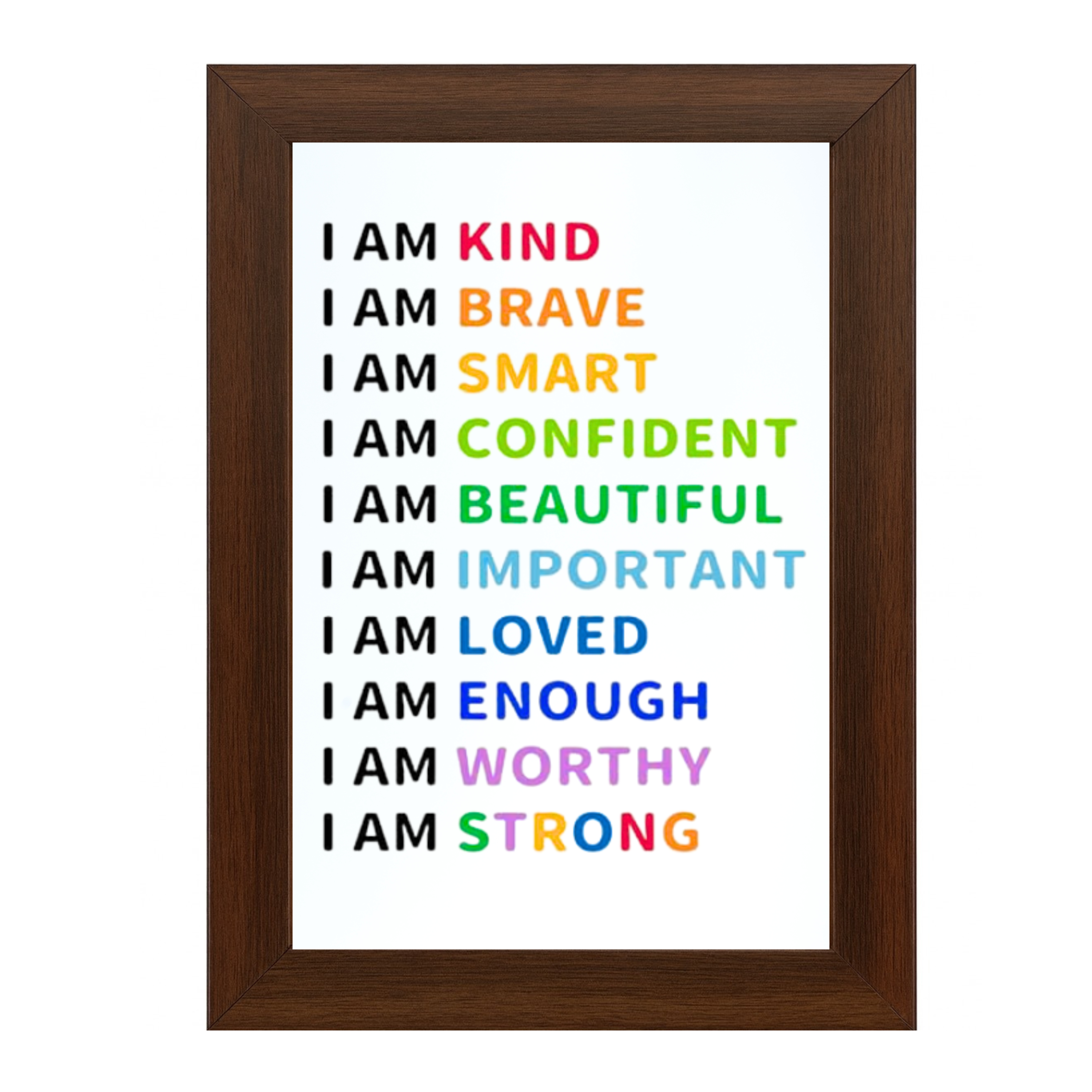 Positive Self Affirmations Framed Photo