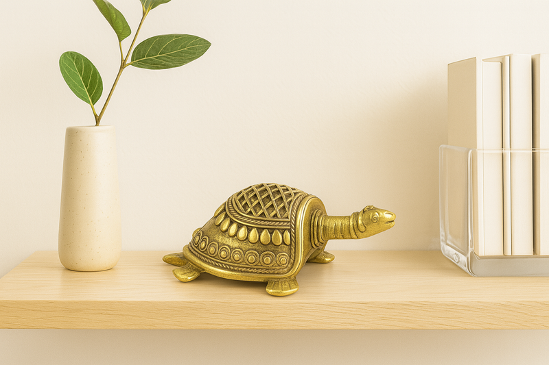 Metal Coin Turtle Showpiece for Home Decor – Vastu Tortoise