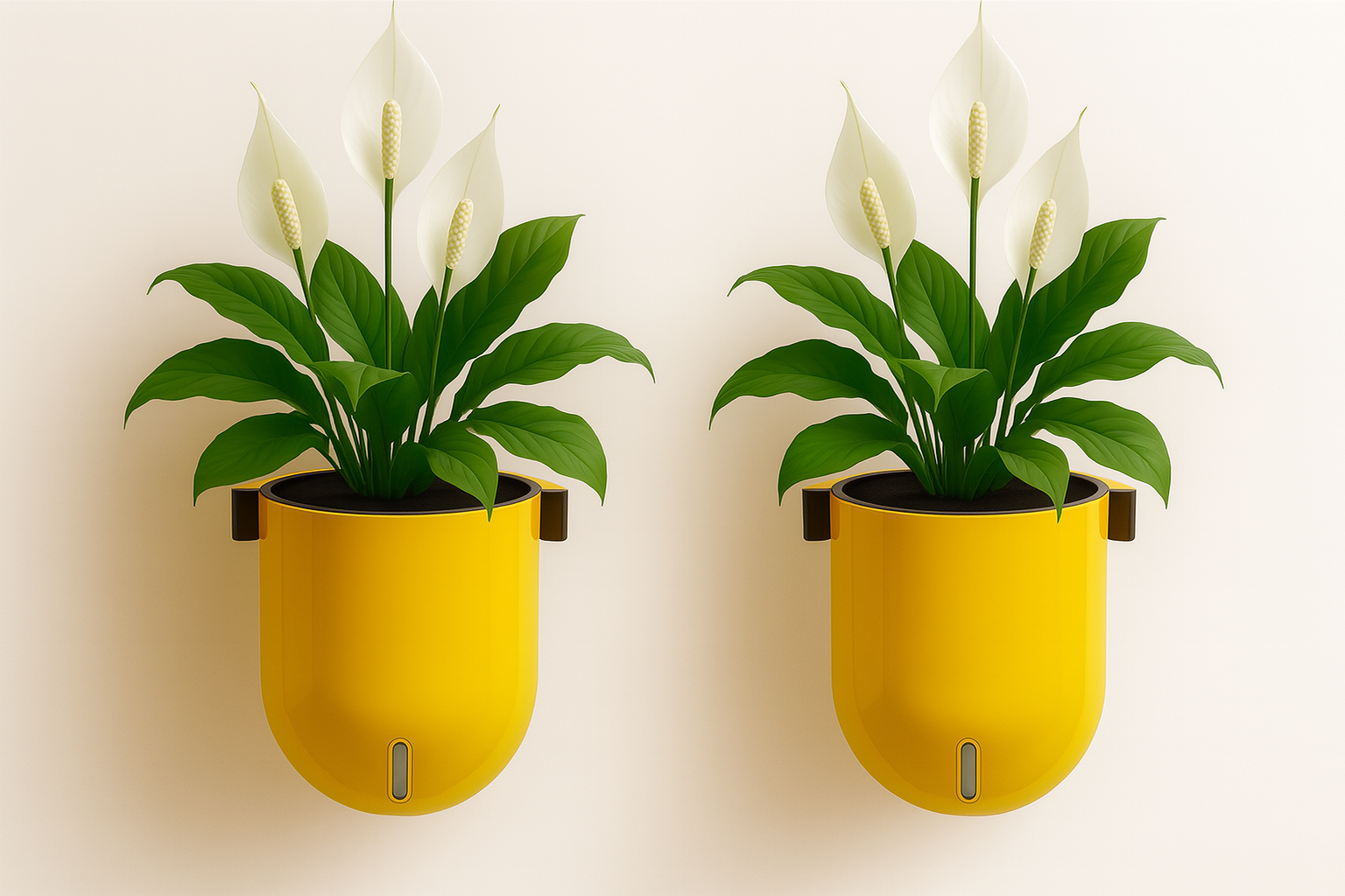 Elegant Yellow Self-Watering Wall Hanging Sphere Planter