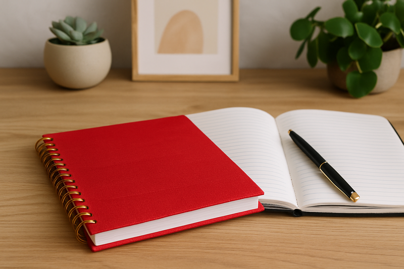 Indian Discovery Exclusive Red Spiral Diary – Premium Ruled Notebook for Office, School & Personal Use
