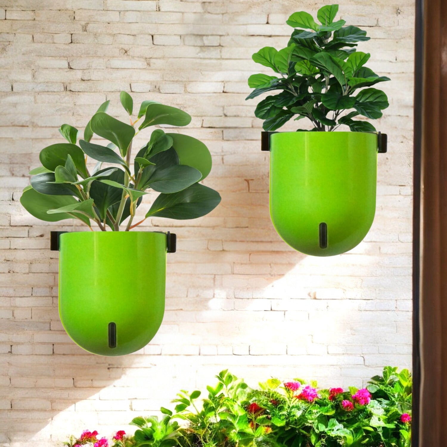 Elegant Parrot Green Self-Watering Wall Hanging Sphere Planter