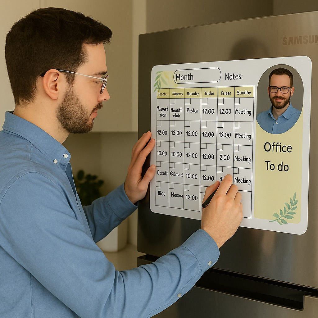 Personalized Fridge Magnet Monthly Planner – Dry Erase Organizer