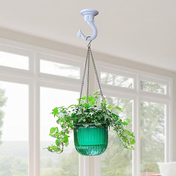 White Pearl Ceiling Hooks for Planters & Lamps