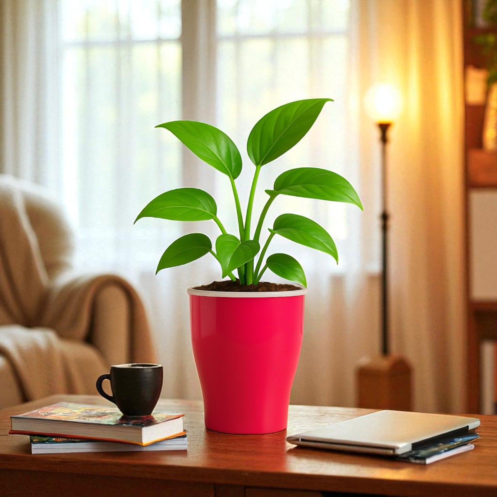 Elegant Pink Self-Watering Cone Planter-2PC