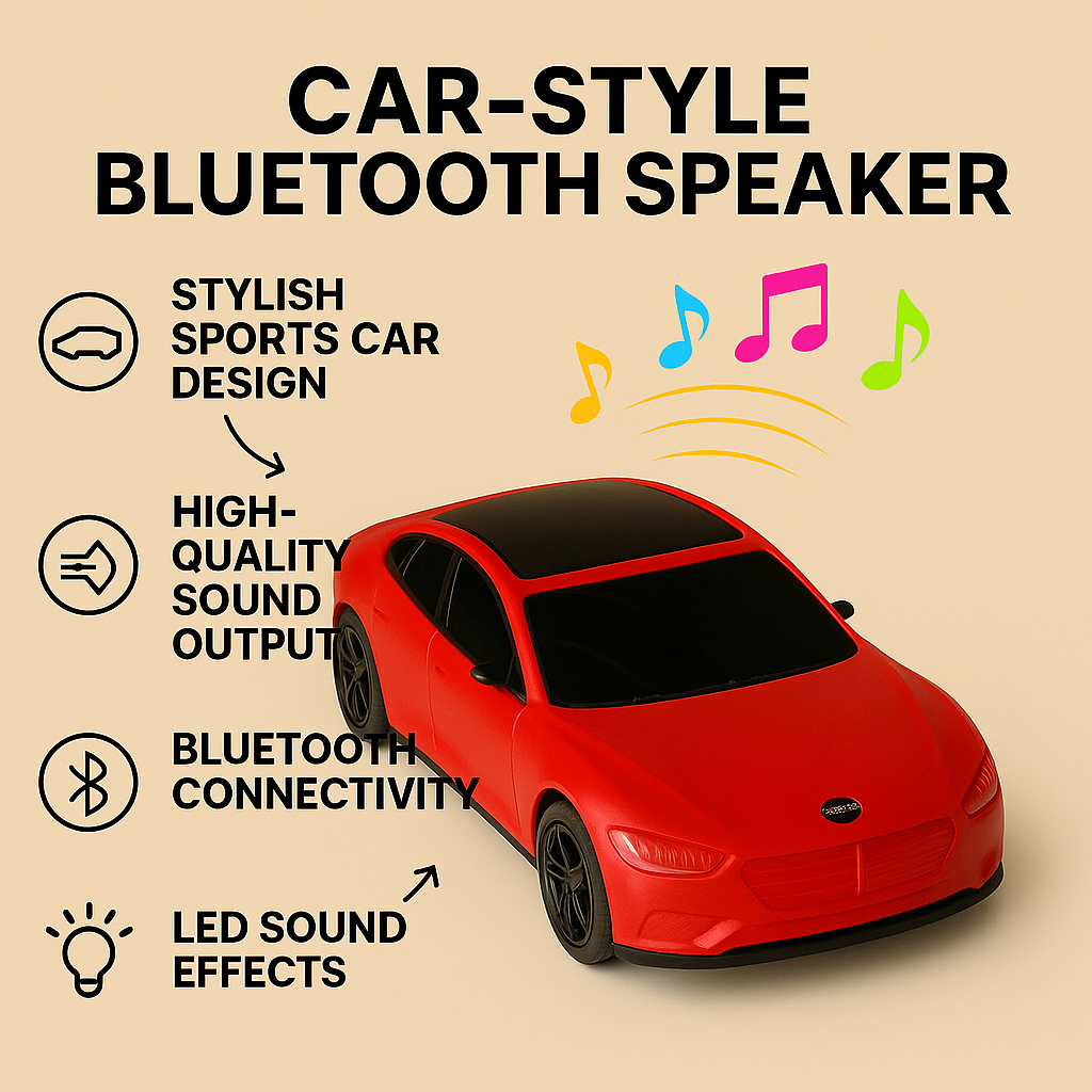 Indian Discovery Music Car Bluetooth Speaker -Red