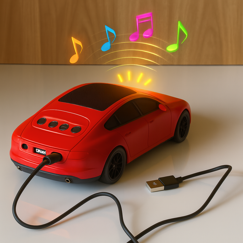 Indian Discovery Music Car Bluetooth Speaker -Red