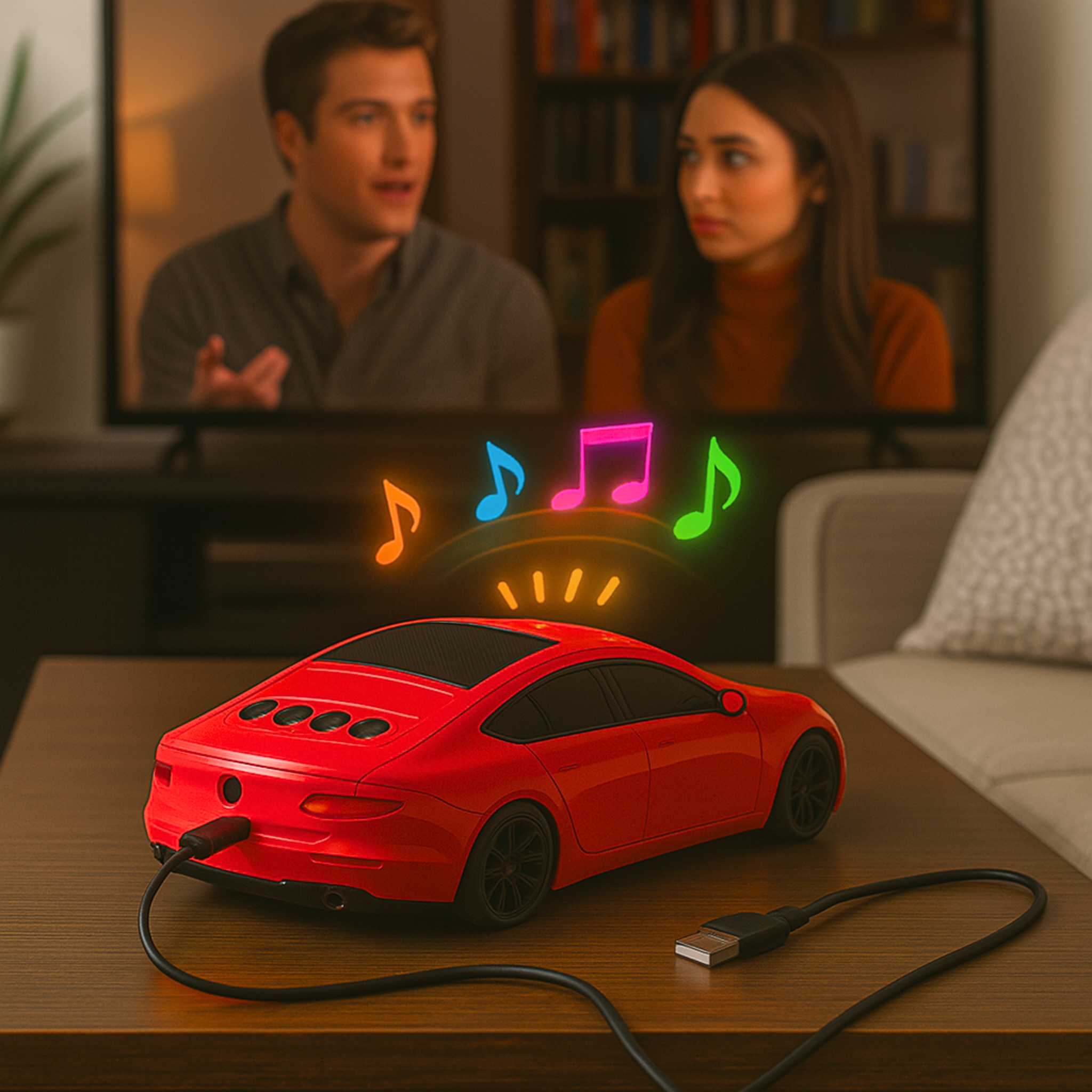 Indian Discovery Music Car Bluetooth Speaker -Red