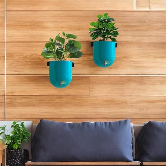 Elegant Sea Green Self-Watering Wall Hanging Sphere Planter