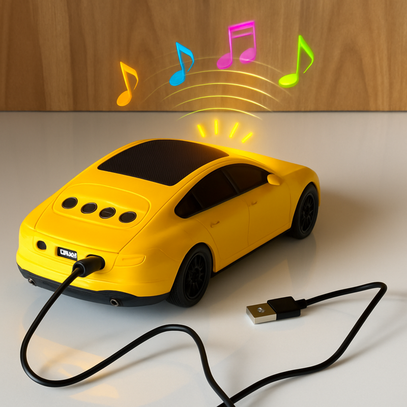 Indian Discovery Music Car Bluetooth Speaker -Yellow