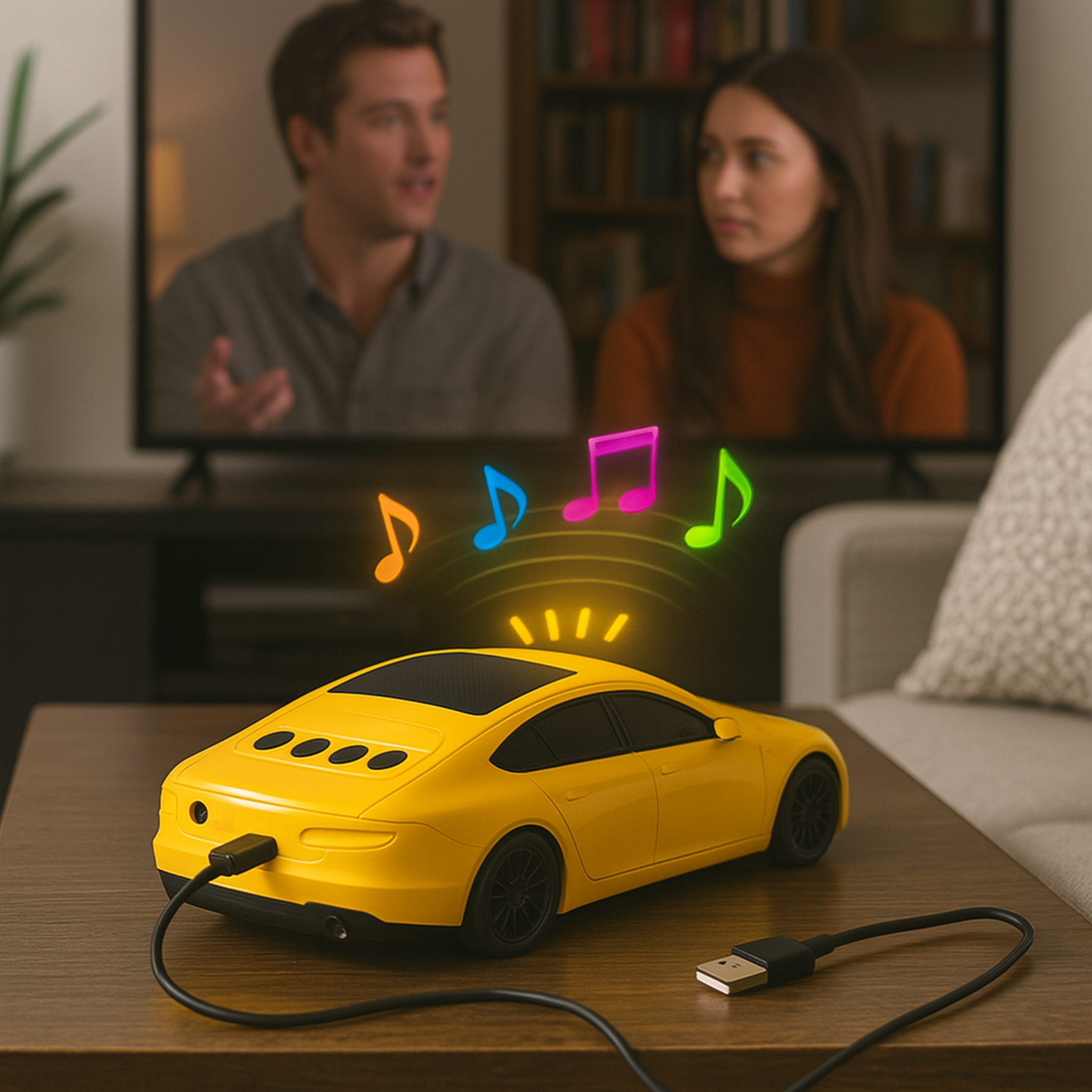 Indian Discovery Music Car Bluetooth Speaker -Yellow