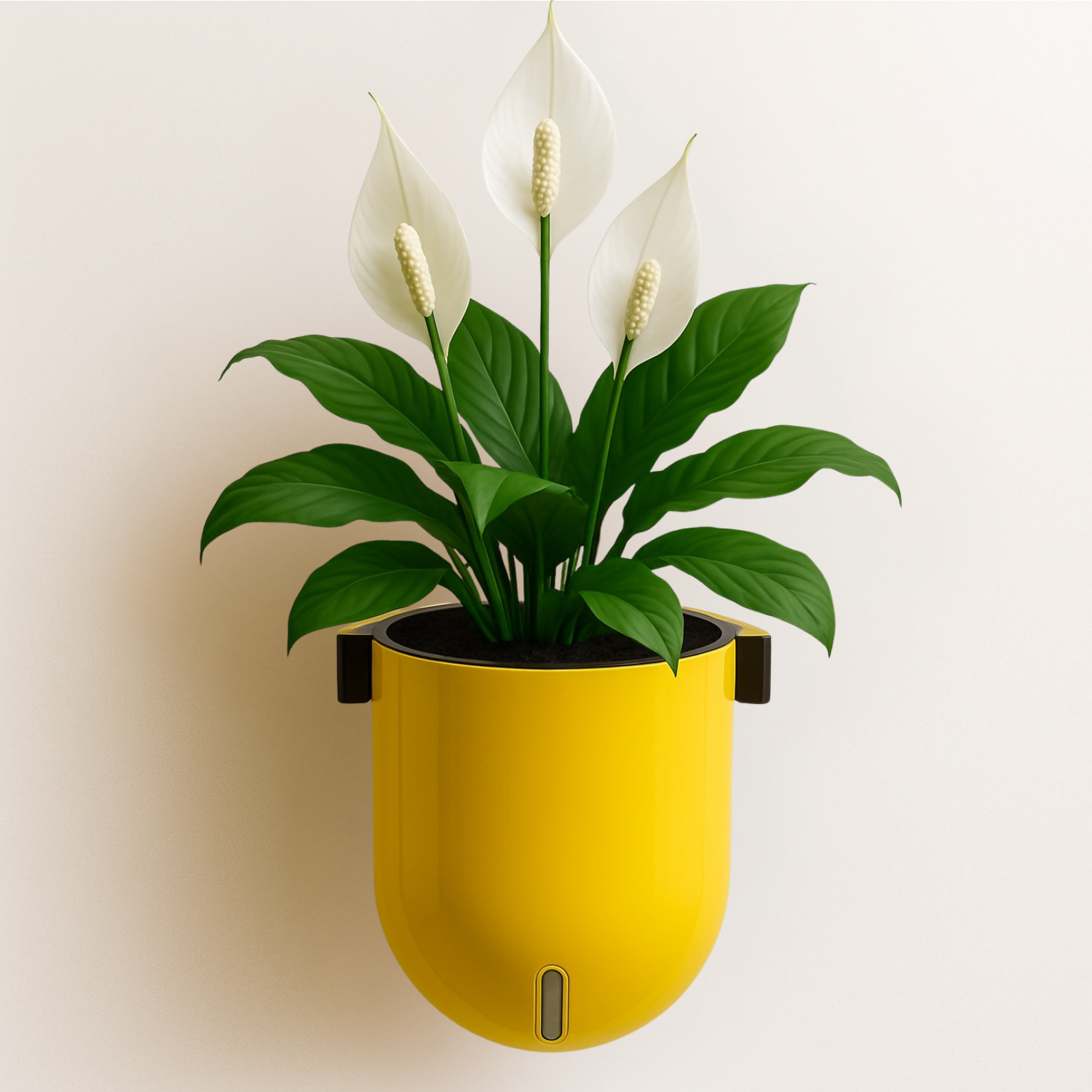 Elegant Yellow Self-Watering Wall Hanging Sphere Planter
