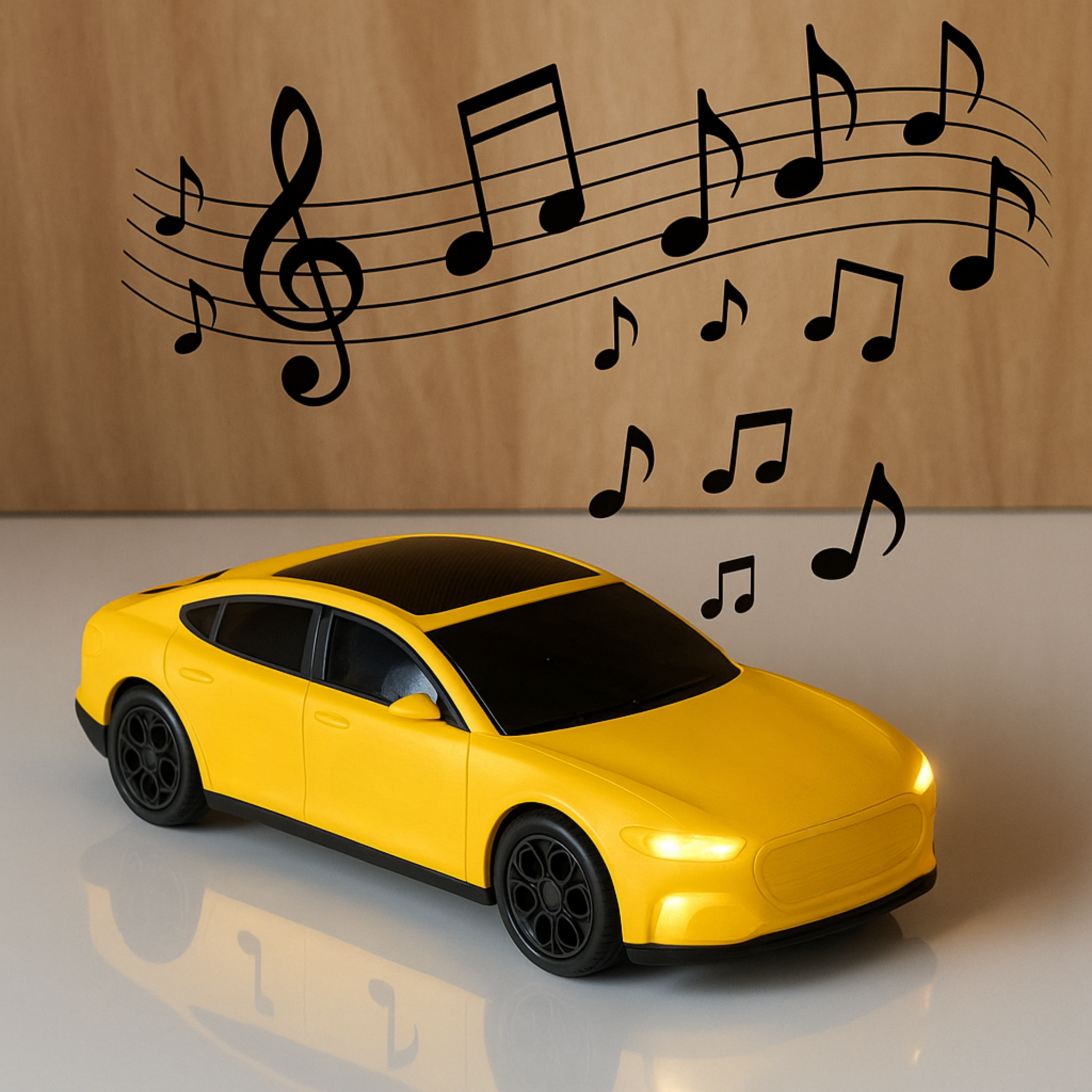Indian Discovery Music Car Bluetooth Speaker -Yellow
