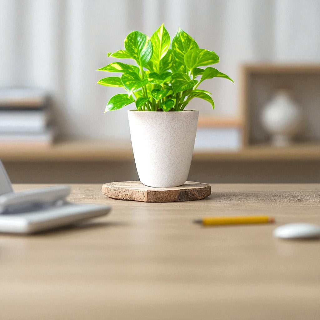 Elegant White Self-Watering Vistara Planter-2PC