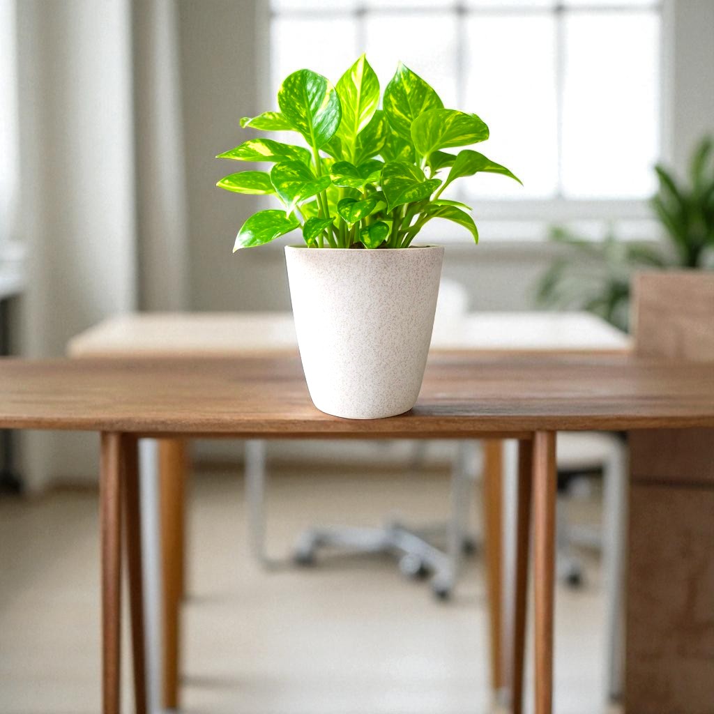 Elegant White Self-Watering Vistara Planter-2PC