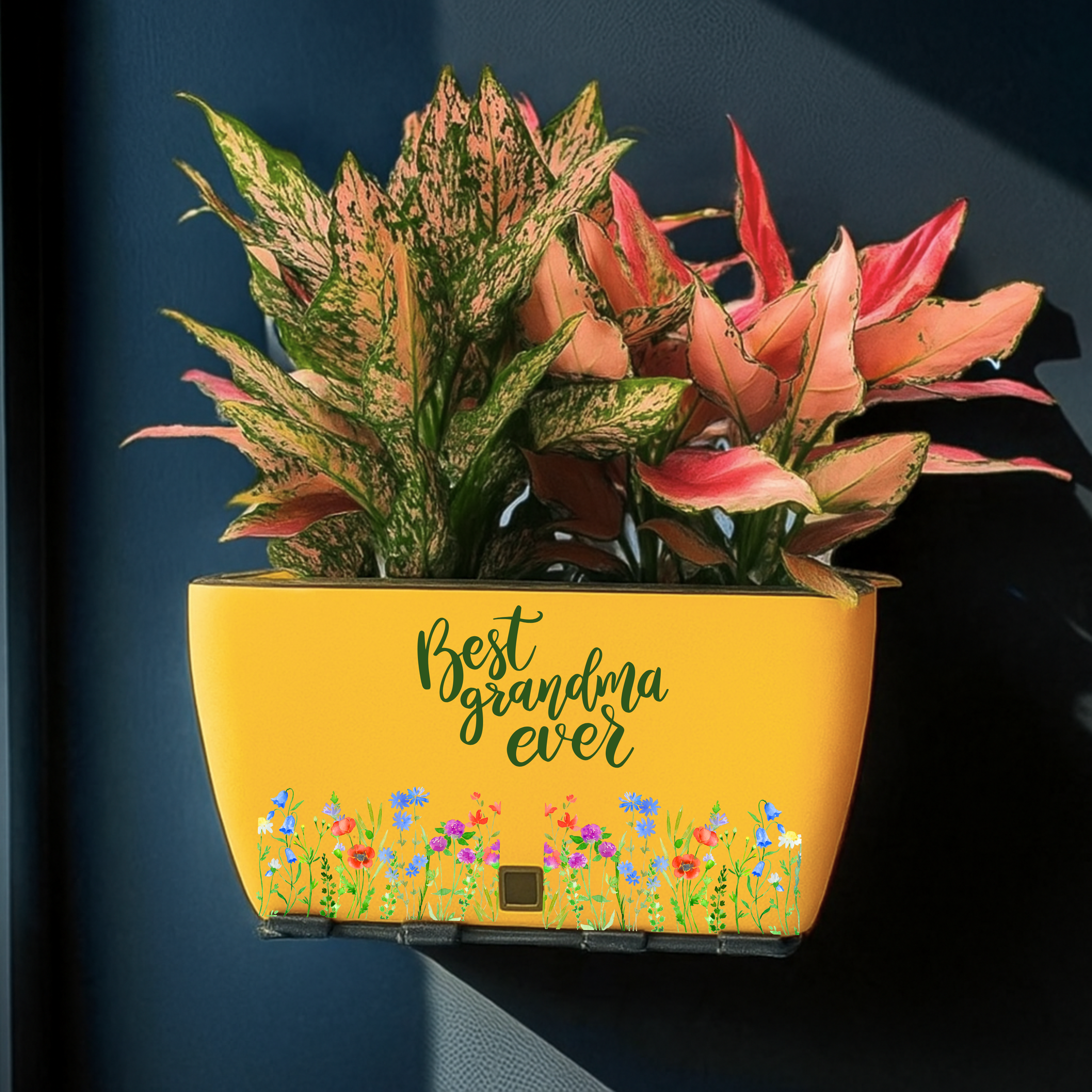 Best Grandma Ever Planter|Self-Watering Flower Pot Gift - Yellow