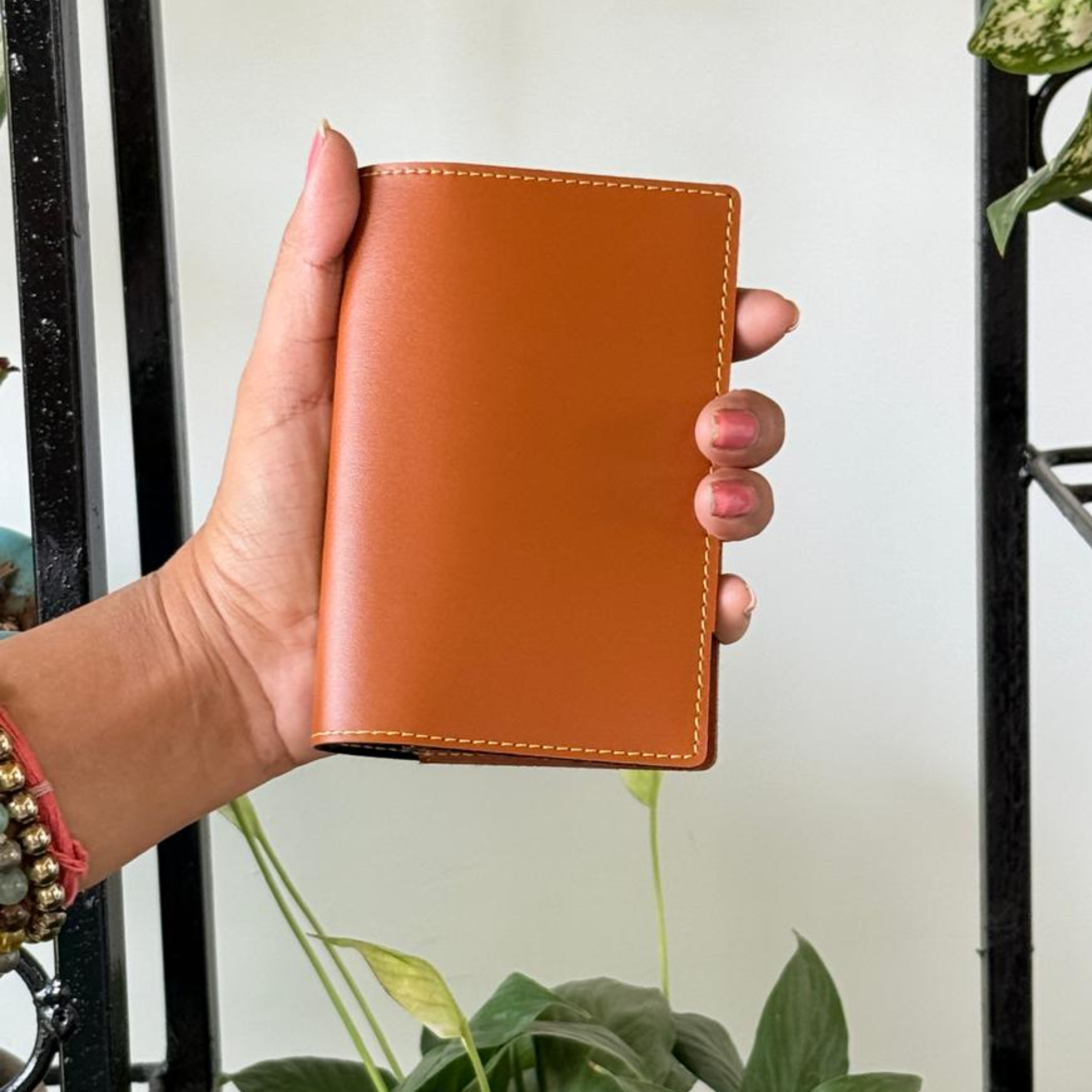 Stylish Travel PU Leather Passport Holder -TAN