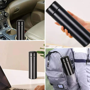 Personalized Black Insulated Steel Water Bottle - 500 ml