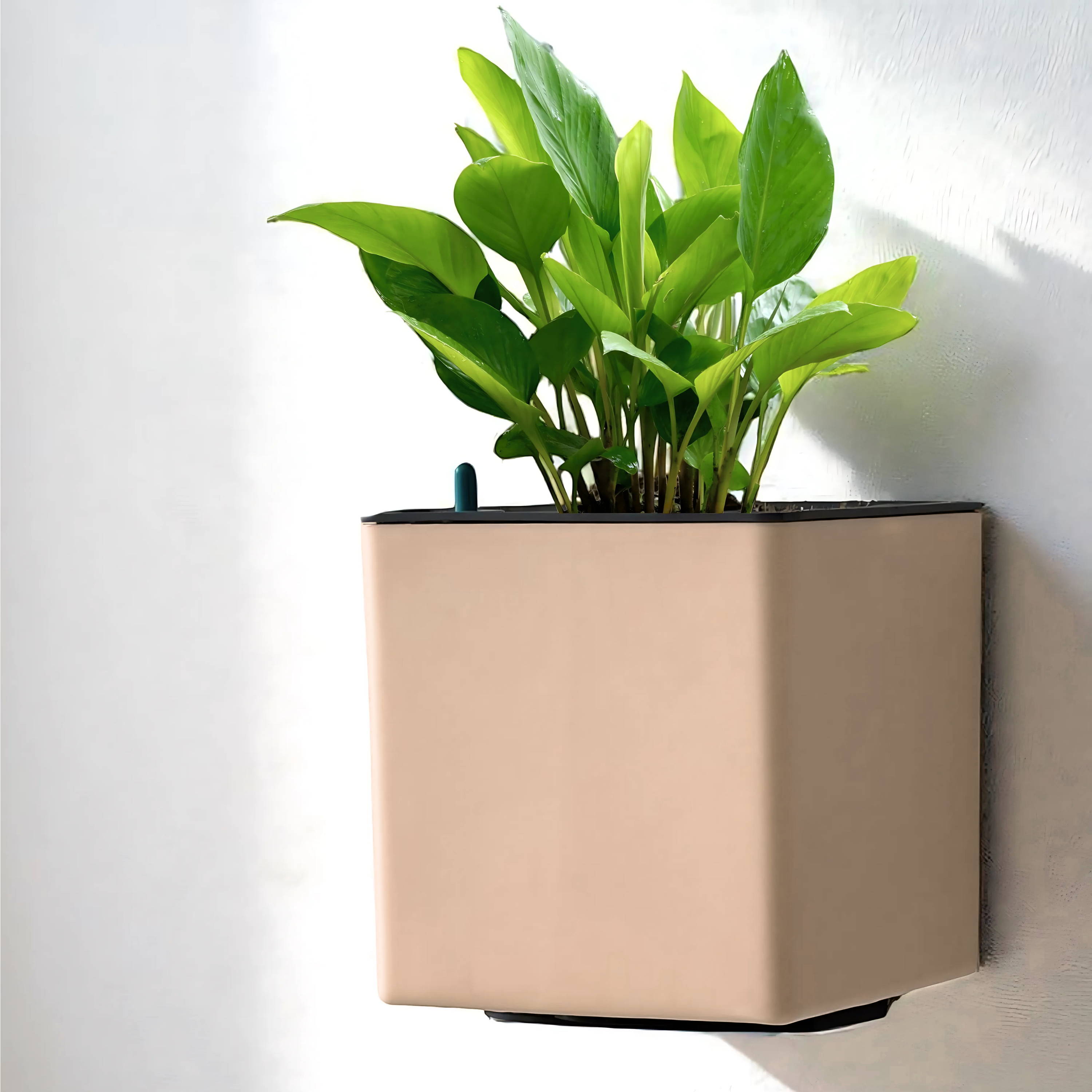 Elegant Peach Self-Watering Wall Hanging Square Planter
