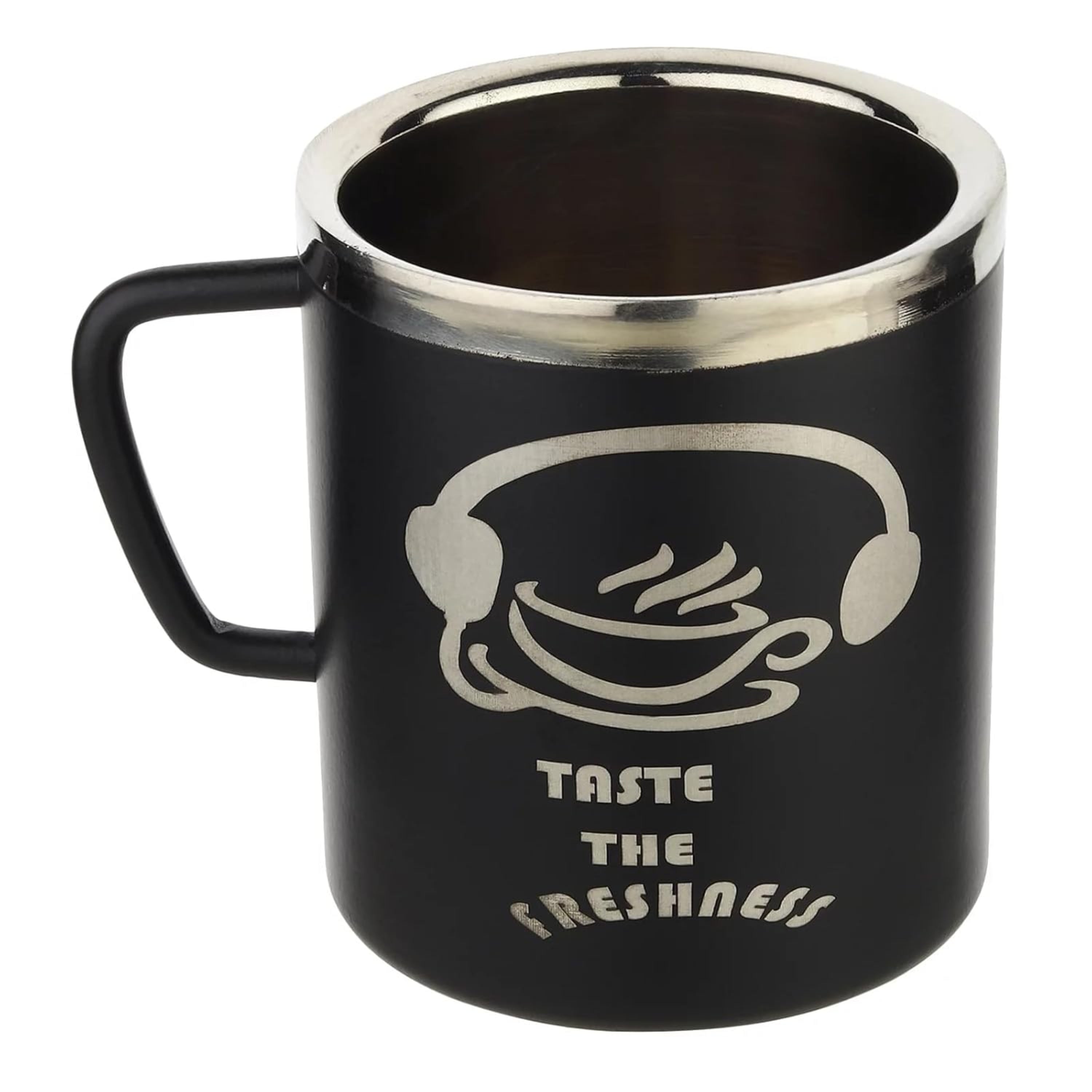 Customized Black Steel Mug
