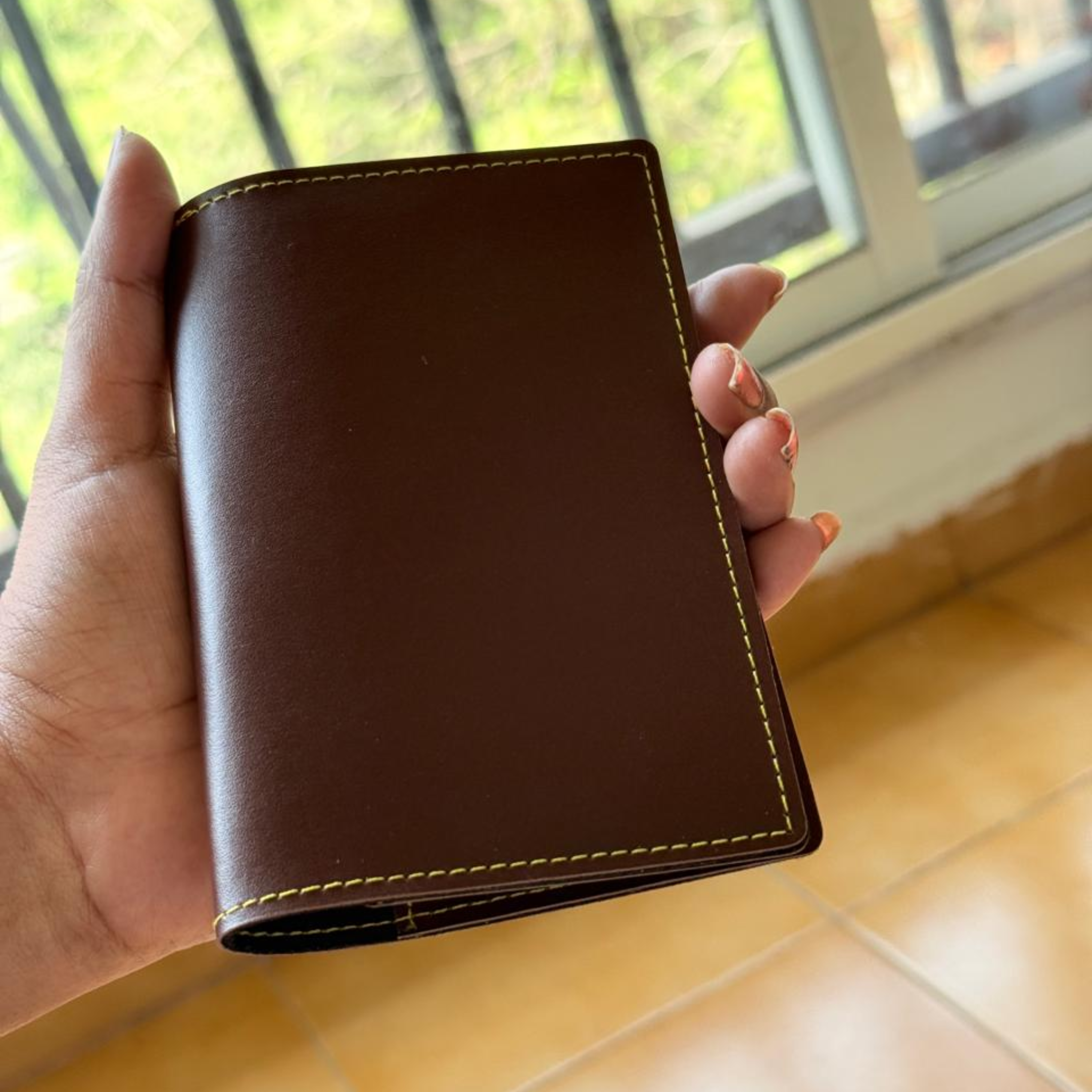 Stylish Travel PU Leather Passport Holder -BROWN