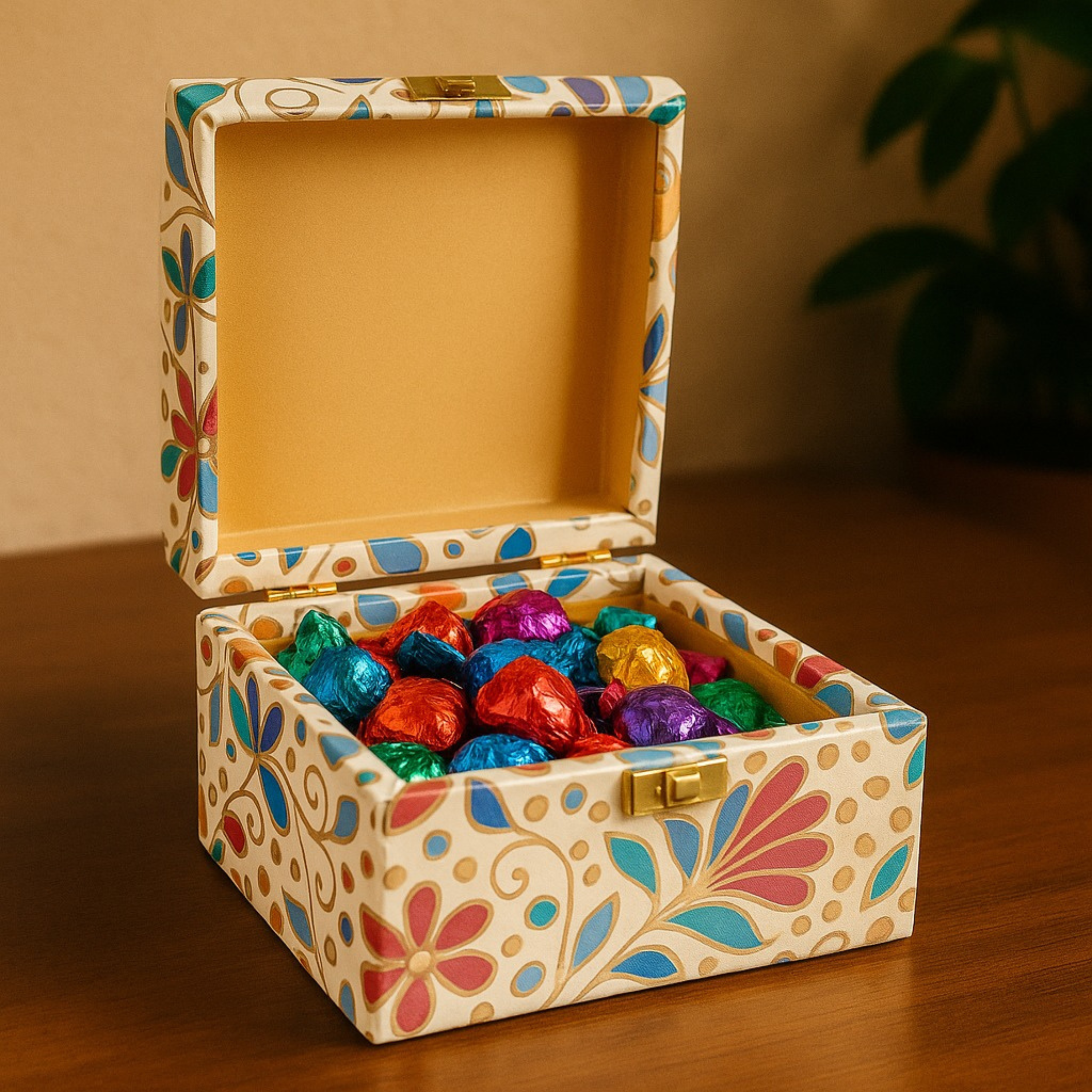 Elegant White Decorative Keepsake Box