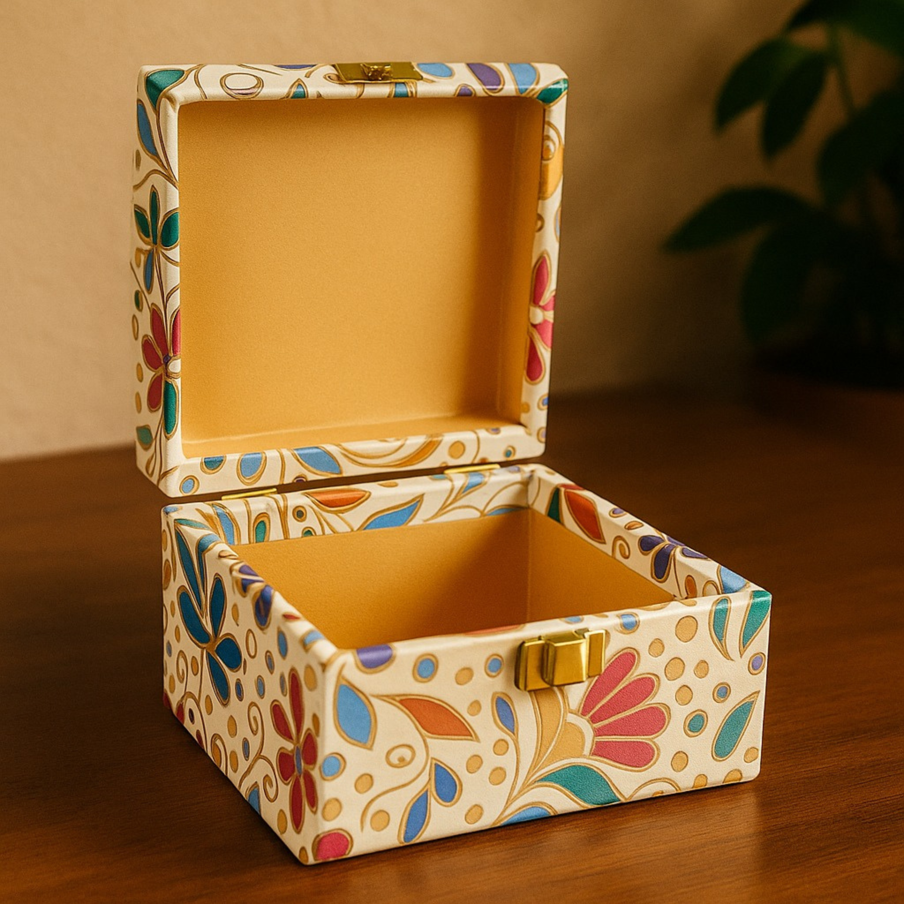 Elegant White Decorative Keepsake Box