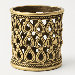 Brass Decorative Holder – Antique Desk Organizer or Stand - 1