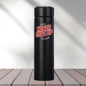 Personalized Black Insulated Steel Water Bottle - 500 ml