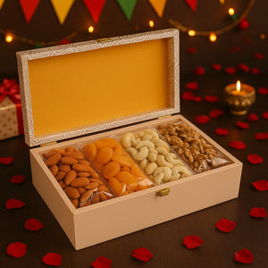 Premium Celebration Dry Fruit Gift Box - White