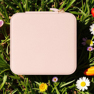 Indian Discovery Jewellery Organizer Baby Pink Color PU Leather Box