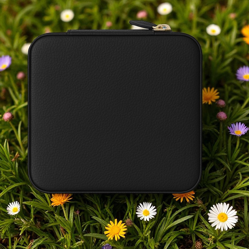Indian Discovery Jewellery Organizer Black Color PU Leather Box