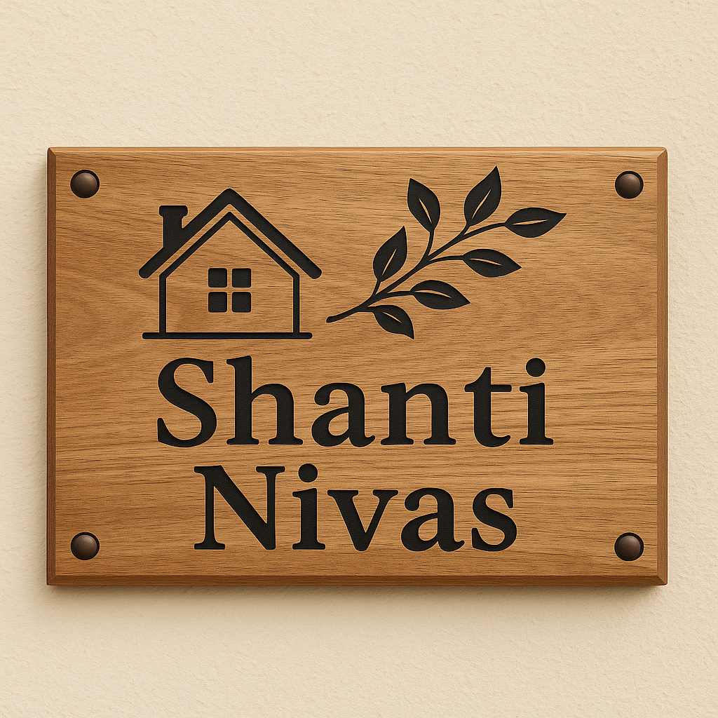 Elegant Main Door Name Plate