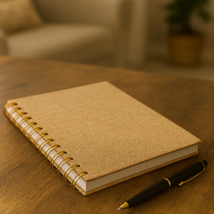 Indian Discovery Exclusive Beige Spiral Diary – Premium Ruled Notebook for Office, School & Personal Use