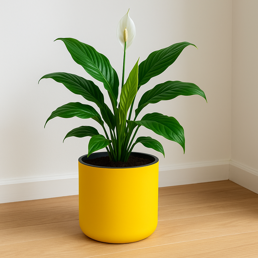 Classic Yellow Self-Watering Round Planter