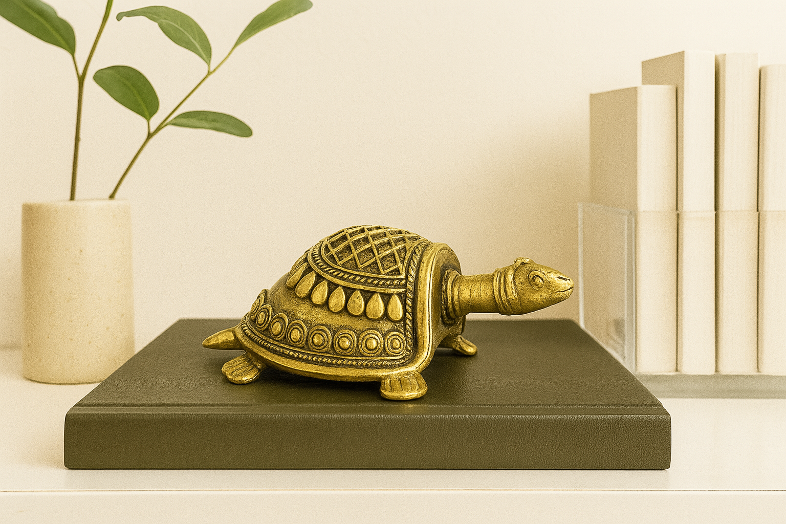 Metal Coin Turtle Showpiece for Home Decor – Vastu Tortoise