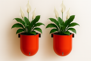 Elegant Orange Self-Watering Wall Hanging Sphere Planter