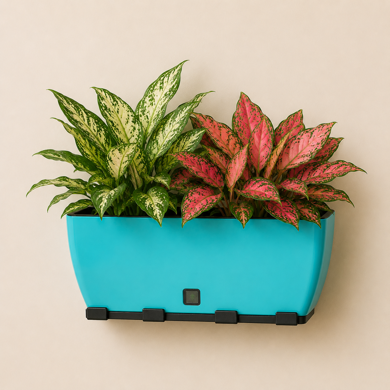 Rectangular Self-Watering Wall Planter - Sea Green