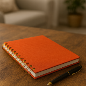 Indian Discovery Exclusive Orange Spiral Diary – Premium Ruled Notebook for Office, School & Personal Use