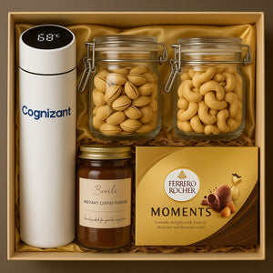 Premium Corporate Gift Hamper – Luxury Dry Fruits, Chocolates & Coffee Selection