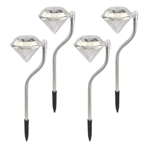 Diamond Shaped Solar Garden Lights (4 Pc)
