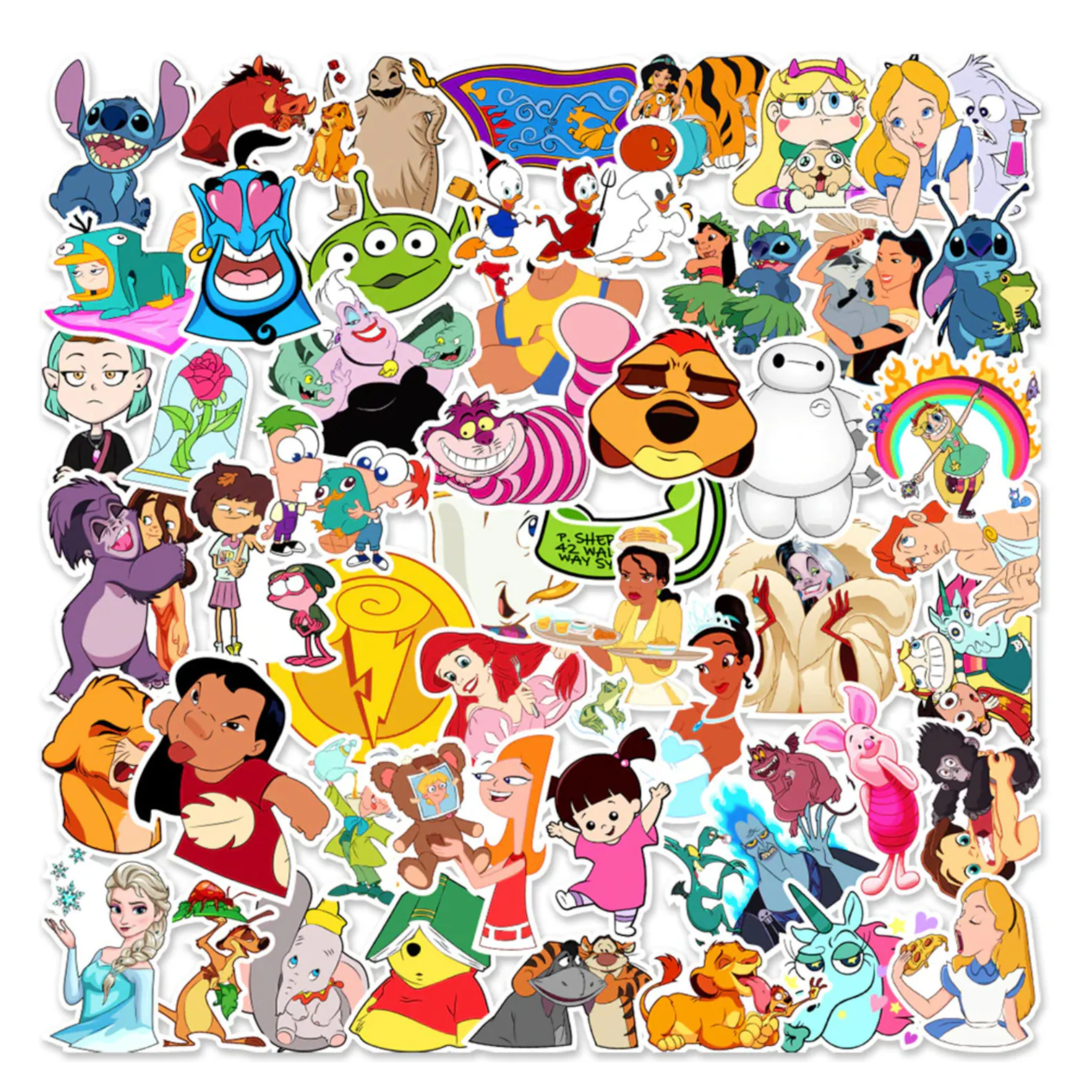 Magical Disney Character Sticker Pack – 50+ Iconic & Cute Sticker