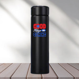 Personalized Black Insulated Steel Water Bottle - 500 ml
