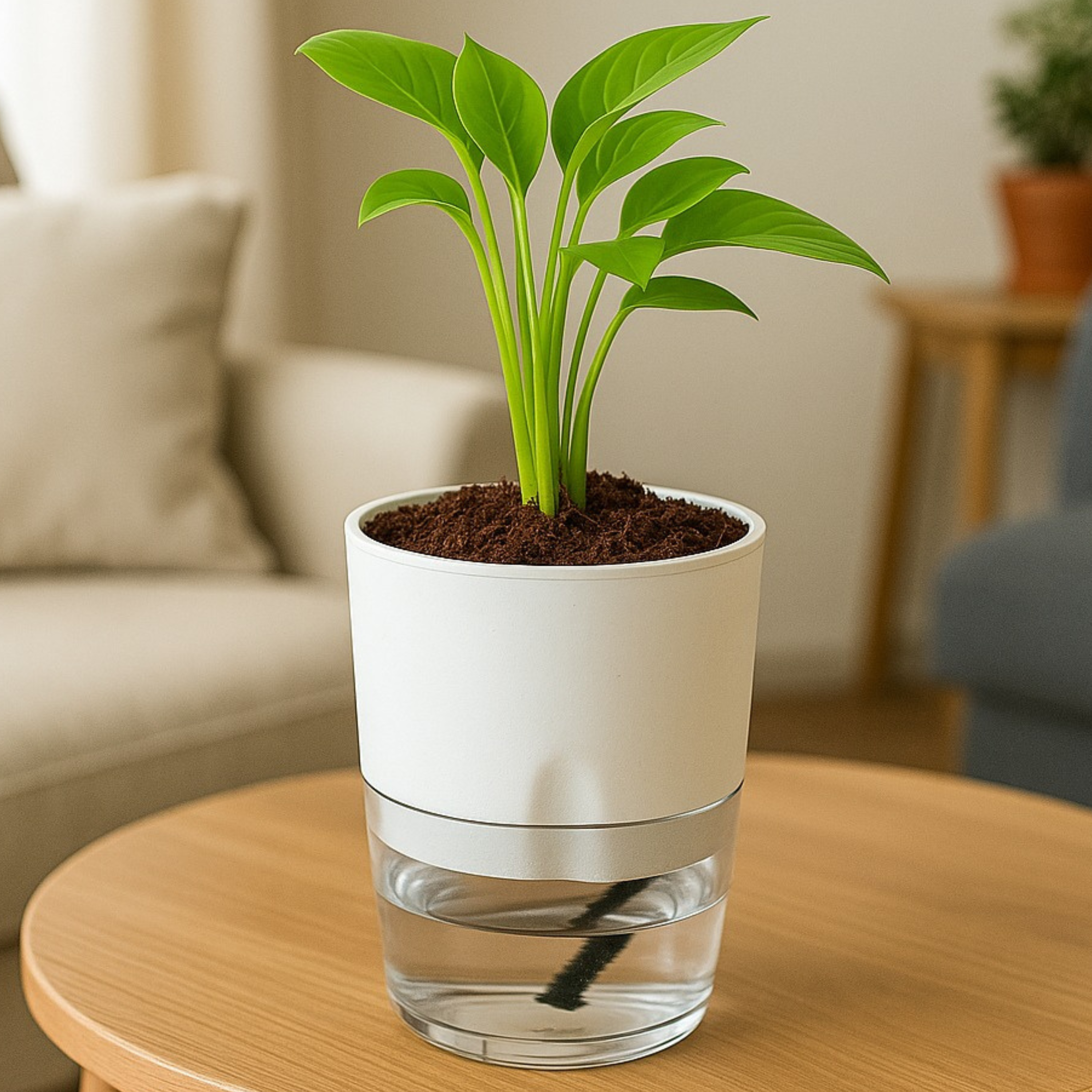 Rakshabandhan Special Personalized Sticker Planter - White