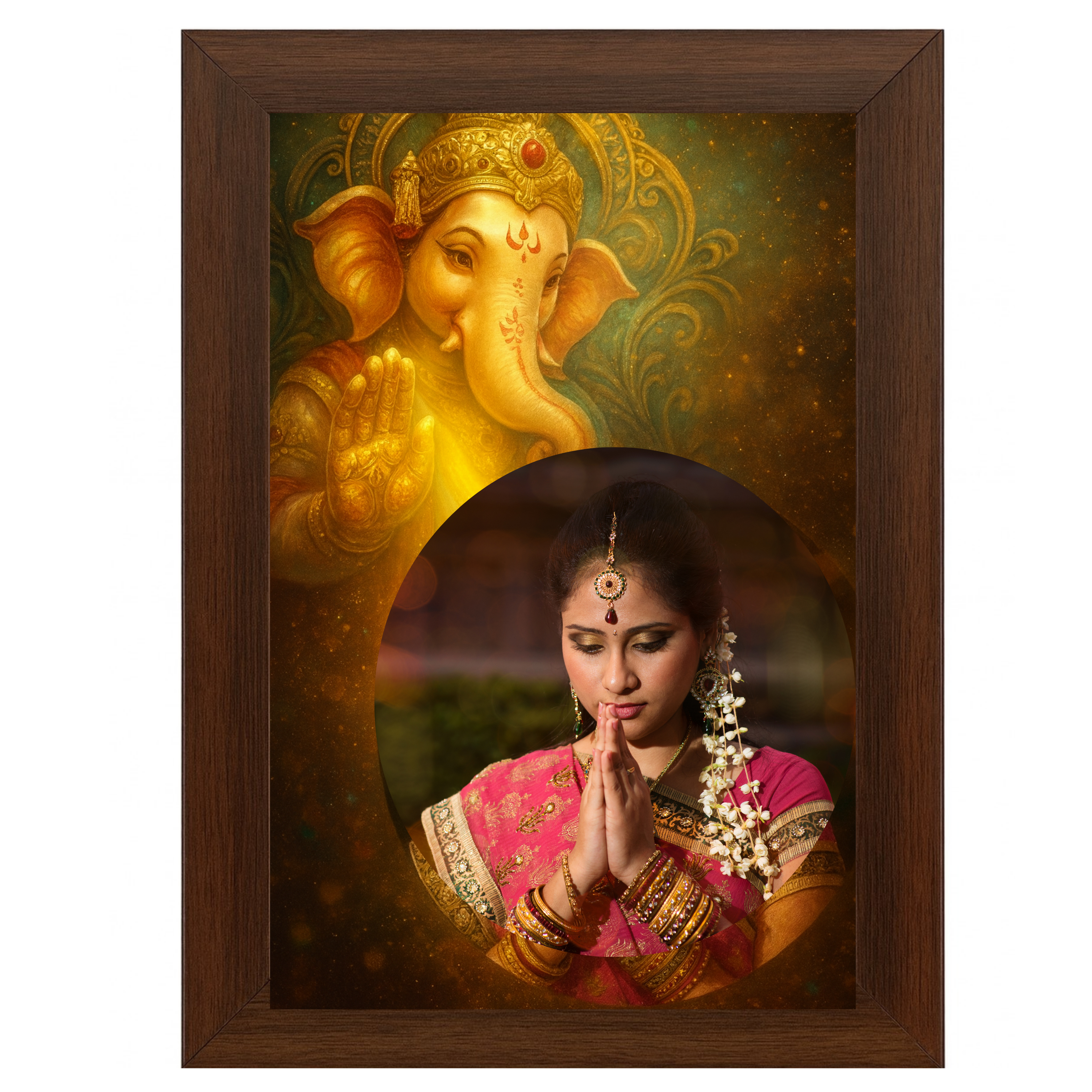 Custom Ganesh Blessings Photo Frame